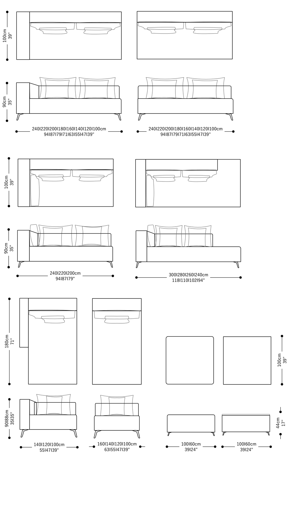 Image of the complete dimensions of the product